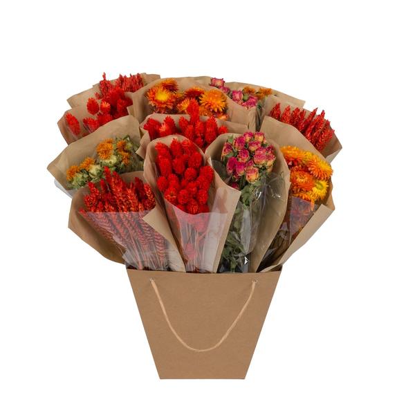 Droogbloemen - Dried Mono Mix - Orange - ?50cm