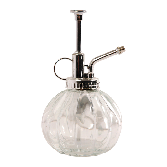 Plantensproeier helder/ zilver - Glas - L 8,8 x D 8,8 x H 15,4 0,25 liter