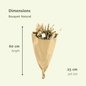 Droogbloemen Field Bouquet Natural - Ø25cm - ↕60cm
