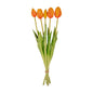 Tulpen boeket Oranje - 5 stuks - 'Real Touch' Kunst tulpen - 42 cm