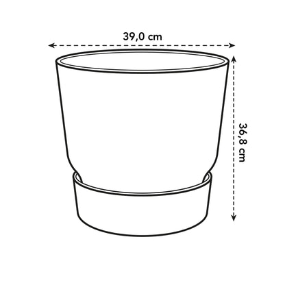Pot elho Greenville Round wit - D39 x H37