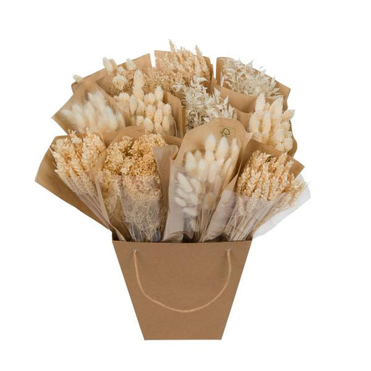 Droogbloemen - Dried Mono Mix - White - ?50cm