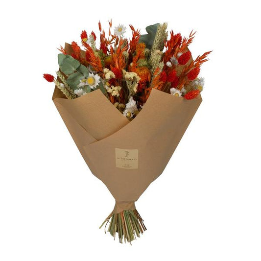 Droogbloemen - Classic Bouquet - Orange - 4 boeketten - ?60cm